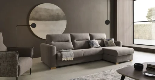 Seccional con Chaise Longue a la Derecha Faro – Gris