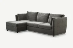 Seccional con Chaise Longue a la Derecha Milner – Gris Acero