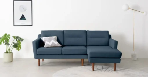 Seccional con Chaise Longue a la Derecha Walker – Azul