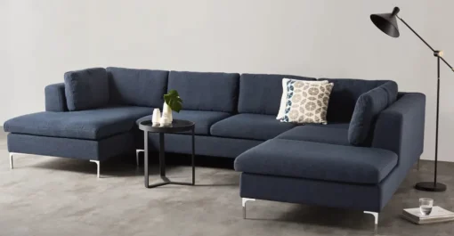 Seccional con Chaise Longue a la Derecha Monterosso – Azul Tormenta