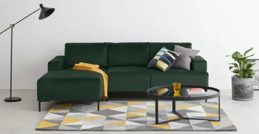 Seccional con Chaise Longue a la Izquierda Frederik – Verde