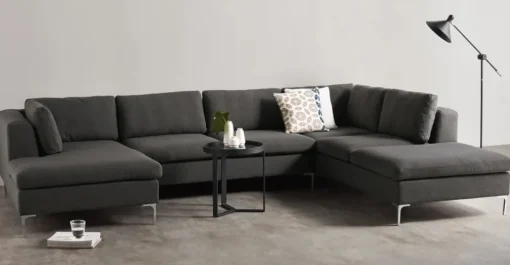 Seccional con Chaise Longue a la Derecha Monterosso – Gris Marengo