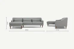 Seccional con Chaise Longue a la Izquierda Herton – Gris Montaña