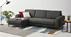 Seccional con Chaise Longue a la Izquierda Luciano – Gris Hudson
