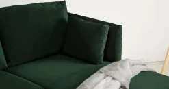Seccional con Chaise Longue a la Derecha Milner – Verde Botella
