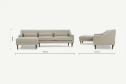 Seccional con Chaise Longue a la Izquierda Herton – Beige Cebada