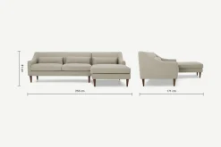 Seccional con Chaise Longue a la Izquierda Herton – Beige Cebada