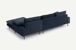 Seccional con Chaise Longue a la Derecha Fallyn – Azul Marino