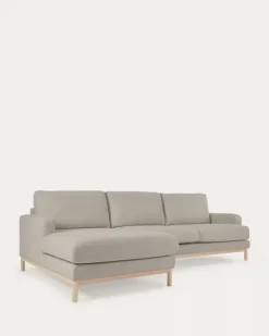 Seccional con Chaise Longue a la Izquierda Mihaela – Gris