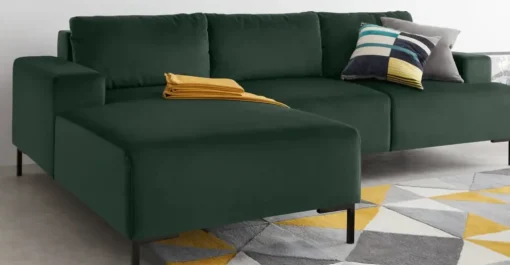Seccional con Chaise Longue a la Izquierda Frederik – Verde