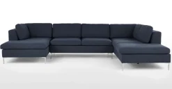 Seccional con Chaise Longue a la Derecha Monterosso – Azul Tormenta