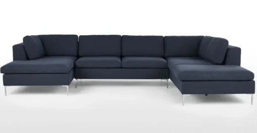 Seccional con Chaise Longue a la Derecha Monterosso – Azul Tormenta
