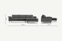 Seccional con Chaise Longue a la Derecha Fallyn – Pizarra Apedreada