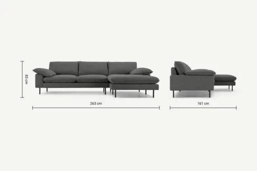 Seccional con Chaise Longue a la Derecha Fallyn – Pizarra Apedreada