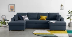 Seccional en U Aidian – Azul Real