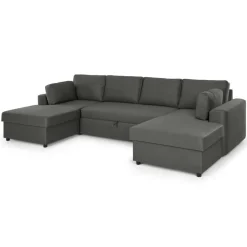 Seccional en U Aidian – Gris Paloma