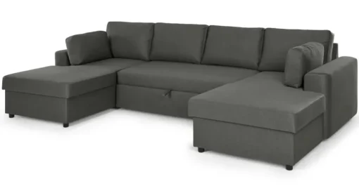 Seccional en U Aidian – Gris Paloma