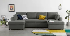 Seccional en U Aidian – Gris Paloma