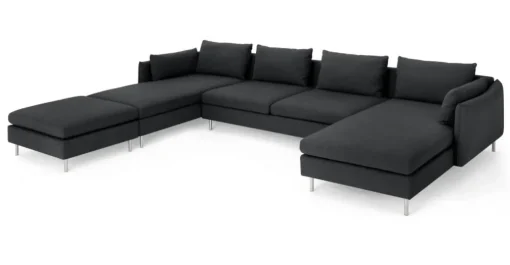 Seccional en U Vento – Gris Sterling
