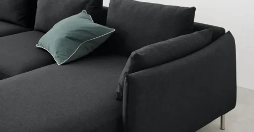 Seccional en U Vento – Gris Sterling