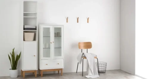 Semicolumna Willow – Blanco y roble