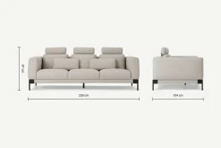Sofá 3 Cuerpos Daxton – Oat Weave