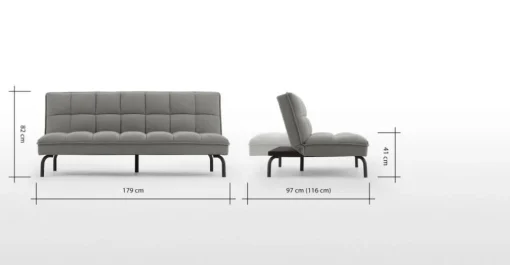 Sofá Cama Click Clack Hallie – Gris Manhattan