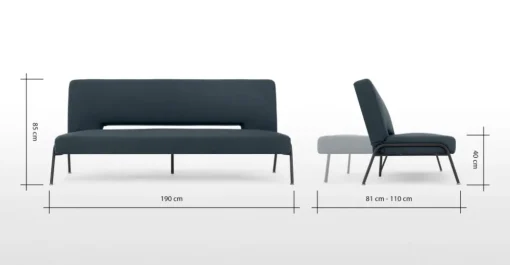 Sofá Cama Click Clack Knox – Azul Egeo