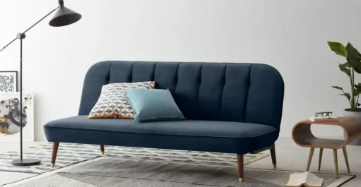 Sofá Cama Click Clack Margot – Azul Zafiro