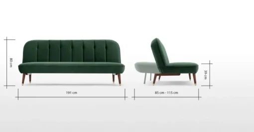 Sofá Cama Click Clack Margot – Verde Pino