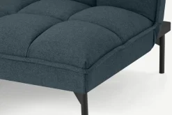 Sofá Cama Hallie, Azul Egeo Con Patas Negras