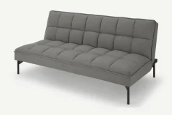 Sofá Cama Hallie, Gris Manhattan Con Patas Negras