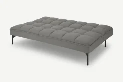 Sofá Cama Hallie, Gris Manhattan Con Patas Negras