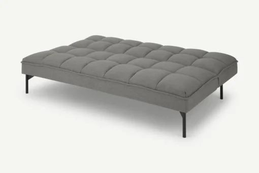 Sofá Cama Hallie, Gris Manhattan Con Patas Negras