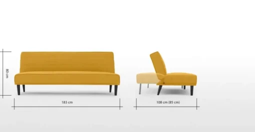Sofá Cama Kitto – Amarillo Mantequilla