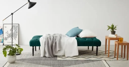 Sofá Cama Slipper – Azul Espuma de Mar