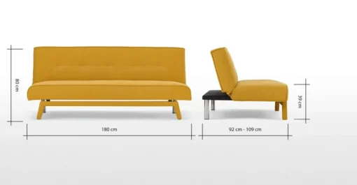 Sofá Cama Yoko – Amarillo Caramelo
