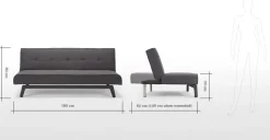 Sofá Cama Yoko – Gris Basalto