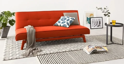 Sofá Cama Yoko – Naranja Atómico