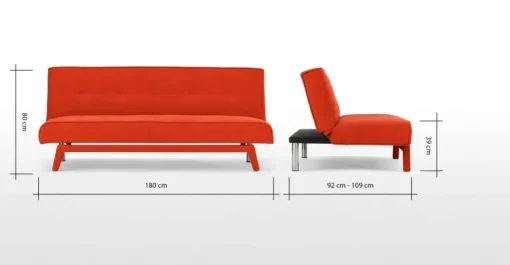 Sofá Cama Yoko – Naranja Atómico