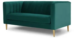 Sofá de 2 Cuerpos Amicie – Azul Espuma de Mar