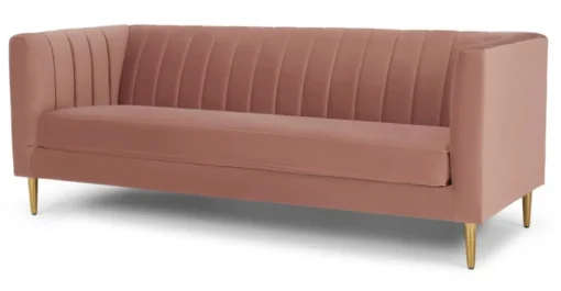 Sofá de 3 Cuerpos Amicie – Rosa Palo