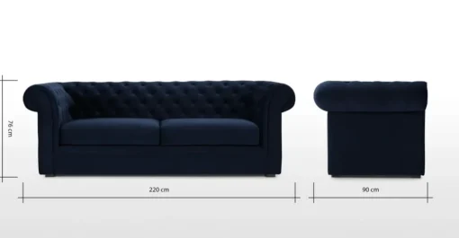 Sofá de 3 Cuerpos Beacon – Azul