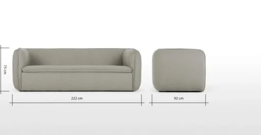 Sofá de 3 Cuerpos Berko – Gris Manhattan