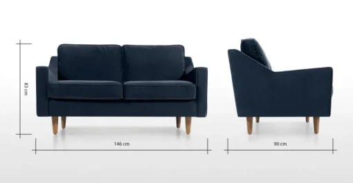 Sofá de 2 Cuerpos Dallas – Azul Marino