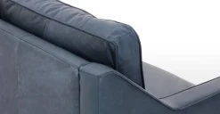 Sofá de 2 Cuerpos Dallas – Cuero Azul Medianoche