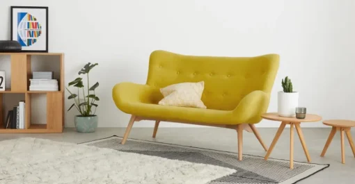Sofá de 2 Cuerpos Doris – Amarillo