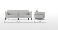 Sofá de 3 Cuerpos Everson – Gris Titanio