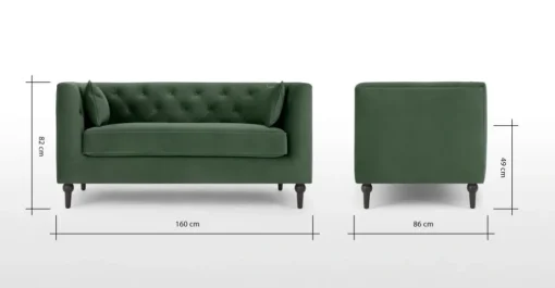 Sofá de 2 Cuerpos Flynn – Verde Olmo