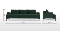 Sofá de 3 Cuerpos Frederik – Verde